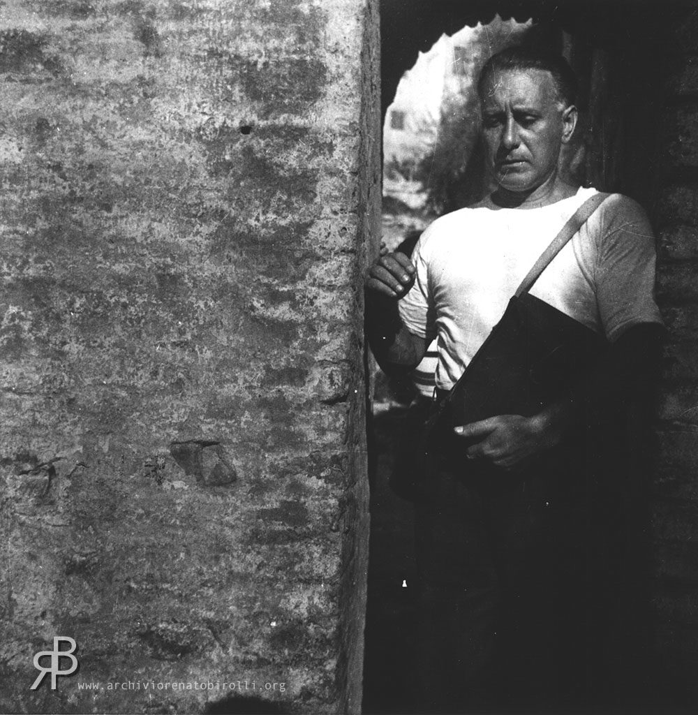 Birolli durante il suo primo soggiorno estivo nelle Marche, 1950